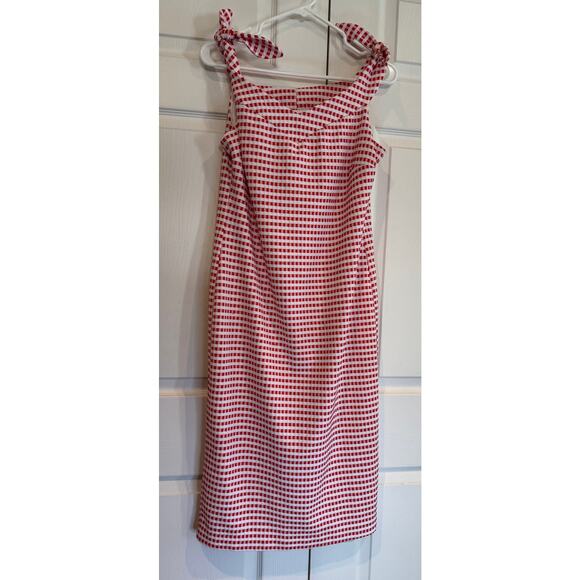 NY & Co Checkered Gingham Red and White Y2k Dress Sz Med - Picture 1 of 8